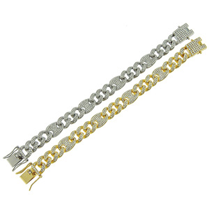 Hip Hop <b>Bracelet</b>, Men's High Quality Pig Nose Buckle Cuban <b>Bracelet</b> <b>Bracelet</b> - Product Image 5
