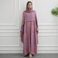 Cadeau de l'Aïd Ramadan, ensemble deux pièces pour femmes musulmanes, robe longue en cachemire doux et viscose, écharpe, vêtements de prière islamiques