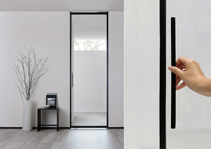 Puerta de Ducha Abatible Moderna de Aleación de Aluminio, Vidrio Templado, Entrada Interior para Baño, Superficie Acabada Impermeable - Product Image 2