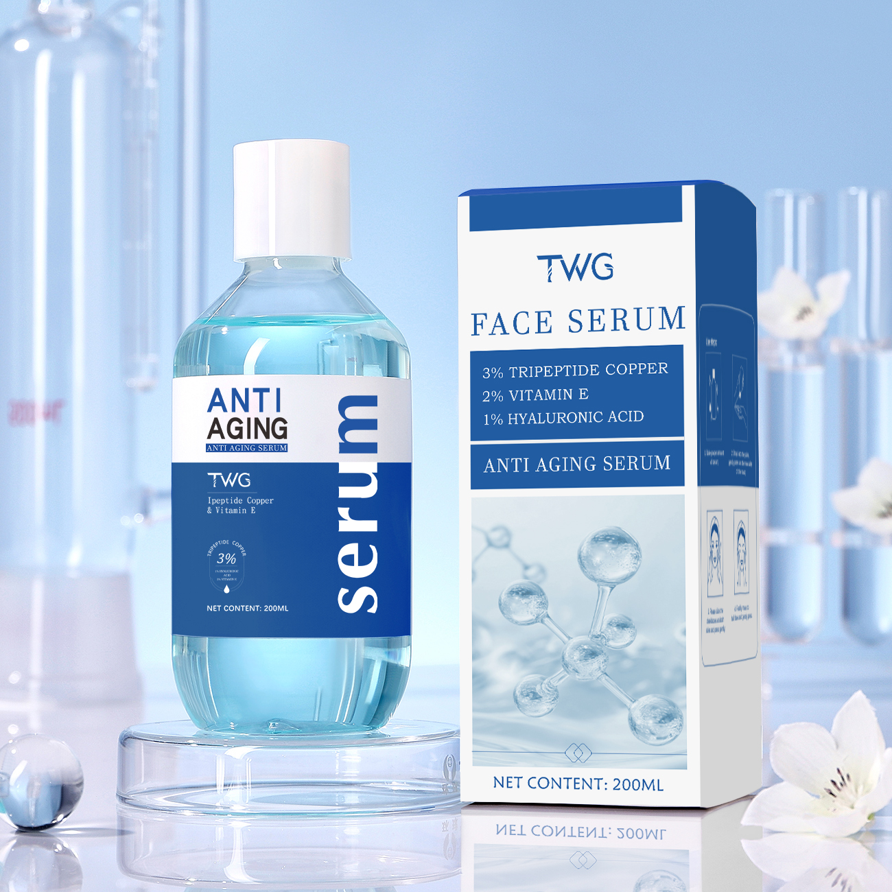 5709 TWG Sérum Visage Anti-Âge au Tripeptide et Cuivre 200ml