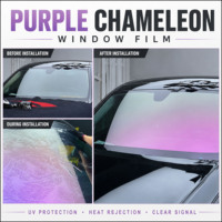 Film de fenêtre caméléon premium à changement de couleur, haute protection thermique, teinte caméléon, film solaire nano-céramique pour pare-brise de voiture 1,52x30m