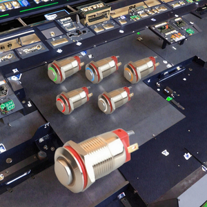 12mm saklar tombol tekan logam besi tahan karat kuningan 1tanpa gerendel simbol daya lampu LED 12V 220V 3A struktur elektronik 250V - Product Image 2