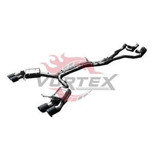 ชุดท่อไอเสีย SS304น้ำวนพร้อมท่อระบายน้ำป้องกันความร้อนสำหรับ Porsche Macan S GTS 3.0 3.6 valvetronic - Product Image 3