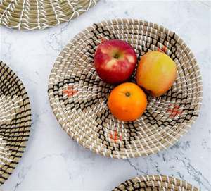 Panier Mural Moderne Paniers <span class=keywords><strong>de</strong></span> Ratan Rond Petit Décor <span class=keywords><strong>de</strong></span> Paille Willow Garage <span class=keywords><strong>Pot</strong></span> <span class=keywords><strong>de</strong></span> <span class=keywords><strong>Fleur</strong></span> en Macramé Bol Africain Art Bohème - Product Image 2