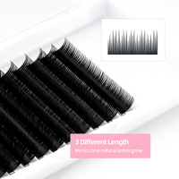Cils de camélia personnalisés Private Label Matte 0.07 c d Curl Easy Fan Extension de cils individuelle faite à la main professionnelle
