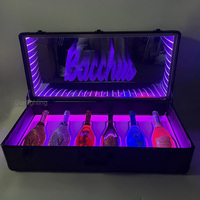 Valise LED personnalisée pour 6 bouteilles de champagne, présentoir VIP pour bouteilles de vin, idéale pour bars, discothèques et salons