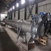 Convoyeur à vis horizontal à particules en acier inoxydable de type U, résistant aux hautes températures, aux flammes et à la chaleur, avec roulement