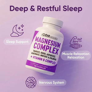 Capsules <span class=keywords><strong>de</strong></span> complexe <span class=keywords><strong>de</strong></span> magnésium OEM avec glycinate, citrate, malate, oxyde, taurate, aspartate, <span class=keywords><strong>orotate</strong></span>, chlorure <span class=keywords><strong>de</strong></span> magnésium, <span class=keywords><strong>zinc</strong></span> et cuivre - Product Image 2