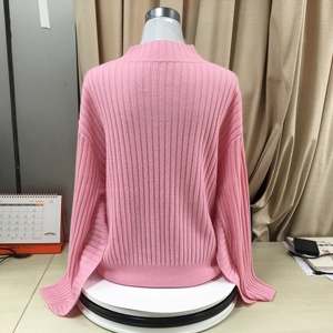 Commercio all'ingrosso autunno inverno cappotto in maglia di <span class=keywords><strong>lana</strong></span> Merino Slim personalizzato Soild Pullover corto mezza <span class=keywords><strong>dolcevita</strong></span> donna maglione in <span class=keywords><strong>lana</strong></span> 100% - Product Image 5