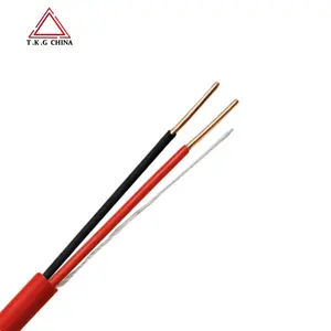 Cable de alarma de fuego sin blindaje, cable de cobre desnudo de buena calidad de 0,2mm-2,5mm, 2 núcleos