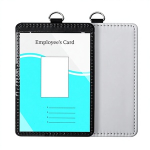 ที่ใส่บัตรประจำตัวหนัง PU 20 ชิ้น สำหรับพิมพ์ลายแบบ Sublimation เหมาะสำหรับโค้ช พนักงานออฟฟิศ นักเรียน สำหรับการพิมพ์แบบ Heat Transfer - Product Image 2