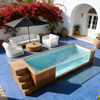 Piscine hors sol avec échelle, fabrication en usine, pour les réunions de famille dans la cour, design personnalisé durable.