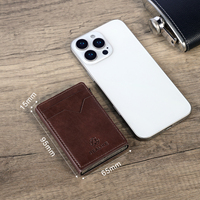 Porte-cartes en cuir PU à ouverture rapide, blocage RFID, portefeuille fin en métal pour cartes de crédit pour hommes, étui à cartes de visite personnalisé en stock