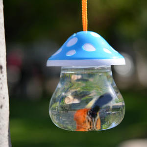 Betta Cup Jellyfish Cup Betta Fish Tank Mini pequeño plástico transparente con seta Cup Fish Tank - Product Image 4