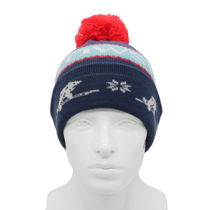 Gorro de Punto Acrílico 100% Unisex para Invierno, con Pompón, Personalizable, para Esquí y Actividades al Aire Libre, Venta al Por Mayor - Product Image 2