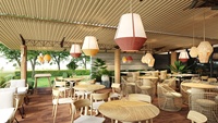 2022 Design d'intérieur temporaire de Restaurant, comptoir de Bar à café, Design de meubles de Bar de Restaurant Commercial