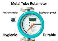 Débitmètre à tube métallique de haute précision RUIJI NRLZZ, débitmètre à section variable en acier inoxydable pour la mesure du débit de liquides et de gaz