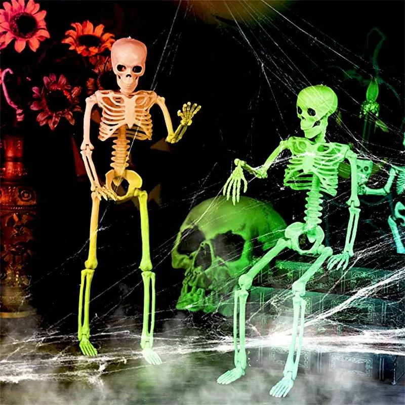 DAMAI vendita calda decorazioni scheletro umano di Halloween forniture per feste di Halloween Custom casa stregata oggetti di scena