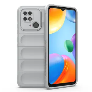 Casing pelindung silikon kustom, casing penutup belakang ponsel TPU lembut Bumper tahan guncangan anti-benturan untuk Redmi Note 11 Pro 10c 4g