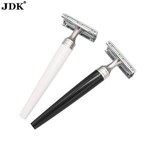 Maquinilla de afeitar de seguridad tradicional JDK al por mayor <span class=keywords><strong>para</strong></span> hombres, superventas, afeitadora manual de metal OEM ODM con mango de madera, embalaje profesional - Product Image 4