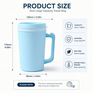 Bouteille d'eau en plastique personnalisée, durable, anti-fuite, avec poignée, cadeaux promotionnels, tasse de voyage réutilisable avec logo - Product Image 3