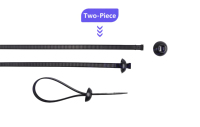 Attaches de câbles de châssis 7,6*380mm avec bouton à tête ronde X132 Deux pièces BT130LDP/132-00028/132-00039/150-38595/132-37510/150-47595