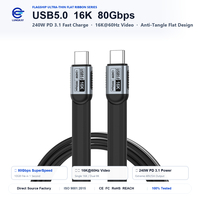 Câble USB haute vitesse et haute définition LUNGKAY 80 Gbit/s 16K, compatible avec les versions antérieures, pour ordinateurs et téléviseurs