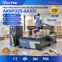 Machine de fraisage CNC 4 axes pour la sculpture 3D de pièces de meubles et la fabrication de produits en bois complexes