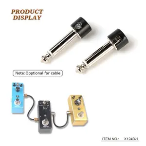 Solderless Desain Konektor Kabel Gitar, Pedal DIY 6.35Mm Steker Jack Daya dan Kabel OEM