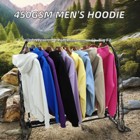 Sweat à capuche pour homme de haute qualité, 100% coton, crocheté, poids lourd 450 g/m², style streetwear oversize, taille XL, design doublé