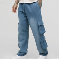 Pantalons de survêtement Loose Distressed Brodés 6 Pocket Acid Washed Cago Pantalons pour hommes Pantalons et pantalons pour hommes