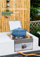 Brûleur latéral de luxe en acier inoxydable 304, fabrication de haute qualité, livraison en 3 jours pour les configurations de cuisines extérieures et de barbecues