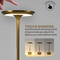 Lampe de table sans fil personnalisée en aluminium, rechargeable, LED, veilleuse, batterie 5200 mAh, jusqu'à 26 heures d'autonomie pour les dîners en plein air