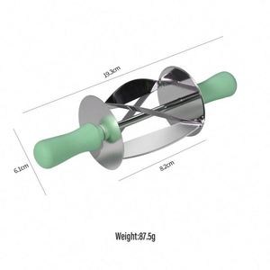 New Product Baking Tool Stainless Steel Roller Cutter Croissant Cutter With PP Handle - Product Image 6