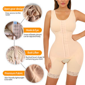 Femmes Post Chirurgie Shapewear S-shaper Crochet Crotchless Body Shaper <span class=keywords><strong>Corset</strong></span> Fajas Colombianas Shapewear - Product Image 2