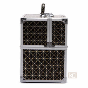 KONCAI, Maleta <span class=keywords><strong>de</strong></span> <span class=keywords><strong>maquillaje</strong></span> profesional a <span class=keywords><strong>precio</strong></span> <span class=keywords><strong>de</strong></span> fábrica, 8 Uds., bandejas, caja <span class=keywords><strong>de</strong></span> herramientas, estuche organizador <span class=keywords><strong>de</strong></span> cosméticos con cerradura y espuma - Product Image 5