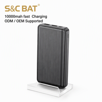 Batterie externe 10000 mAh à charge rapide bidirectionnelle 10W Micro USB DC, format compact, multi-ports, écran LED, pour voyages d'affaires et usage quotidien, direct usine