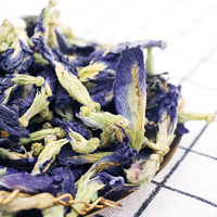 Thé en vrac de fleurs de pois papillon bleues séchées de Chine, à changement de couleur, formes/emballages personnalisés disponibles