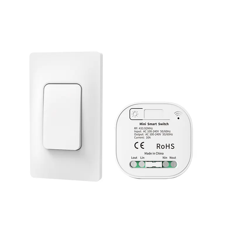 Tuya Smart Switch Set WiFi Wireless Remote Controller Timer No Battery Wall Panels Light Switch Work with Alexa Sensor Switch