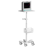 Keranjang troli klinik gaya Modern Harga favorit dengan keranjang Monitor troli stasiun kerja seluler medis untuk rumah sakit