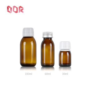 Contenants en verre écologiques 60 ml 2 oz 125 ml 5 oz Contenants ronds en verre ambré pour liquides, vitamines, qualité alimentaire, étanches - Product Image 2