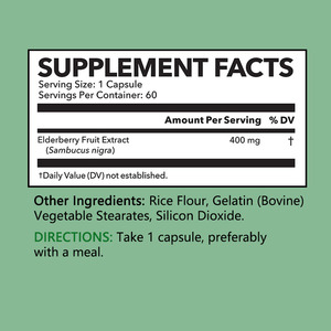 Wholesale Price Elderberry Capsules Protect Nervous System Immune Support 400mg Elderberry <b>Herbal</b> <b>Supplement</b> Capsules - Product Image 5