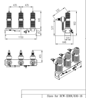 Reconectador Automático Trifásico 38KV 25KA 1250A para Montaje en Poste Exterior/Instalación en Subestación, Interruptor de Vacío de Alta Fiabilidad