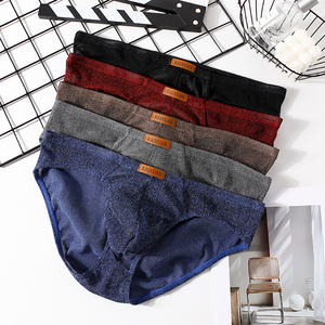 Caleçons pour hommes en polyester et élasthanne, respirants, tricotés, écologiques, à séchage rapide, <span class=keywords><strong>taille</strong></span> basse, multicolores, avec grande poche bombée, vente en gros, prêts à expédier - Product Image 6