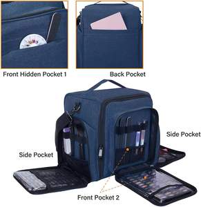 Échantillon gratuit : Sac à dos de rangement pour vernis à ongles, en tissu nylon, avec fermeture éclair en PC, étui à logo pour outils de manucure - Product Image 6