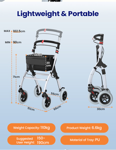 Mateside 2025 nouveau marcheur droit handicapé <span class=keywords><strong>patient</strong></span> âgé pliant dispositif d'assistance en acier équipement de réadaptation fournitures de thérapie - Product Image 4