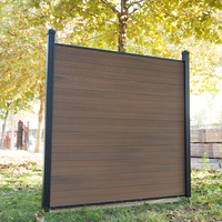 Puertas DE SEGURIDAD impermeable privado WPC paneles compuestos de plástico de madera al aire libre jardín patio valla Panel
