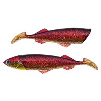 Leurre souple géant à queue de pagaie, pailleté dégradé, 22cm et 26cm, deux tailles, pour la pêche en haute mer