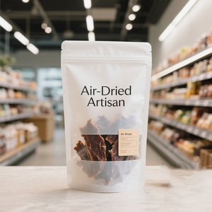 Sachets d'emballage alimentaire en plastique refermables pour bœuf séché avec fenêtre transparente - Product Image 6