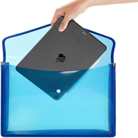 Pochette d'étiquettes Fermeture par bouton pression Dossiers en plastique Extensible Dossier de documents Extensible File Portefeuille Enveloppes Pochette